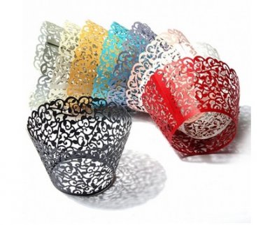 12pcs Baking Arts Hollow Cupcake Wrapper Cups