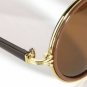 Women Men's Vintage Retro Round Golden Metal Mirrored Sunglasses