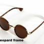 Women Men's Vintage Retro Round Golden Metal Mirrored Sunglasses