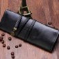 Vintage Retro Roll Leather Make Up Cosmetic Pen Pencil Bag