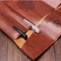 Vintage Retro Roll Leather Make Up Cosmetic Pen Pencil Bag