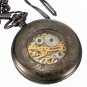Vintage Men Web Skeleton Mechanical Pocket Watch