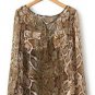 Lady Serpentine Chiffon Blouse V-neck