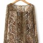 Lady Serpentine Chiffon Blouse V-neck