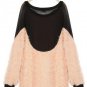 Casual Back See Through Long Sleeve Blouse Plus Size