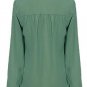 Button Pocket Long Sleeve Small Collar Blouse