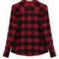 Black Red Plaid Checkered Pockets Shirt Blouse