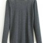 Women Neck Hollow Off Shoulder Long Sleeve Loose Blouse