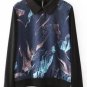 Abstract Pattern Printed Long Sleeve Pullover Blouse