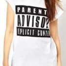 Women O-Neck Graffiti Letters Printed Cotton Short Sleeve T-Shirt