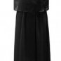 Princess Bohenmia Pleated Wave Strap Chiffon Maxi Long Dress