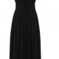 Woman Bohemian Solid Color V-Neck Sleeveless Chiffon Maxi Dress
