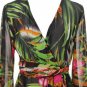 Casual Hot Floral Chiffon Deep V Neck Long Sleeve Maxi Party Dress