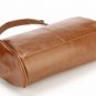 Brown Metal PU Leather Handbag