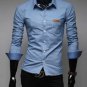 Hot Mens Western Grid Long Sleeves Casual Dress Shirts 4 Colors