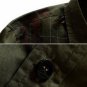 Mens Fashion Casual Slim Fit Long Sleeve Plaid Stitching Dress Shirt