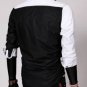 Men's Slim Fit Contrast Color Splicing Long Sleeve Fashion Shirts