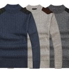 Thick Sweaters Casual Knitting Splicing Shoulder Pullovers