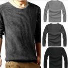 Mens Slim Sweater Casual Knit Pullover Long-sleeve Sweater