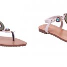 Rhinestones Thongs Flat Sandals