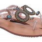 Rhinestones Thongs Flat Sandals