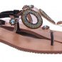 Rhinestones Thongs Flat Sandals