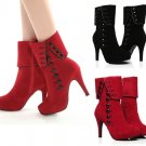 Suede Button Decoration Mid-calf Boots
