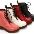 Ladies Lace Up Round Toe Ankle Martin Boots