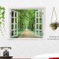 Window Wall Stickers Sofa Bedroom Wall Sticker Tree-lined trail