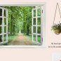 Window Wall Stickers Sofa Bedroom Wall Sticker Tree-lined trail