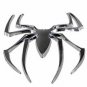 2 X 3D Spider Sticker Car Decorative Sticker Silver