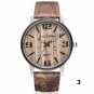 Vintage Big dial Wood Grain Waterproof Quartz Watch