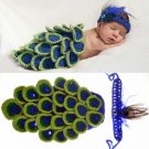 Baby Infant Peacock Crochet Costume Photography Prop Clothes