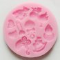 Baby Pram Bear Carrousel Silicone Fondant Cake Mold