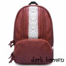 PU Leather Retro Lace College Style Bag Travel Backpack