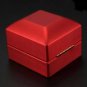 Red Solid Polish LED Lighted Ring Box Jewelry Wedding Gift Case