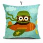 Cartoon Owl Print Pillow Case Home Office Car Cushion