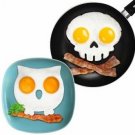 2Pcs Skull And Owl Shaped Fried Egg Mold Breakfast Pancake Mould