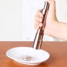 Stainless Steel Thumb Push Salt Pepper Spice Sauce Grinder Stick Tool