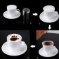 16Pcs Cappuccino Latte Art Coffee Stencils Duster Cake Icing Spray