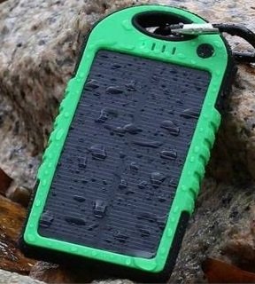 5000mAh Waterproof Shockproof Solar Panel Power Bank For iPhone6