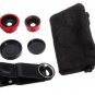 3 In 1 Fisheye Lens Wide Angle Macro Lens For iPhone Cellphone