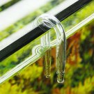 U Shape Aquarium CO2 Diffuser Check Glass Tube Suction Cup