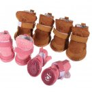 Pet Dog Warm Suede Shoes Footwear Snow Boots