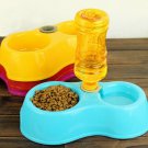 Plastic Pet Dog Cat Food Water Dish Bowl Dispenser Feeder
