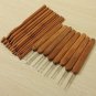 20pcs Bamboo Sewing Crochet Hooks Weave Knitting Needles