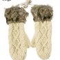 Winter Soft Mitten Girls Womens Knitting Wool Thickened Gloves