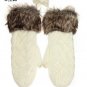 Winter Soft Mitten Girls Womens Knitting Wool Thickened Gloves
