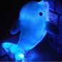 Plush Colorful LED Light Blue Dolphin Shape Throw Pillow