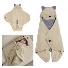 Infant Baby Swaddle Warm Blanket Hooded Sleeping Bag Wrap